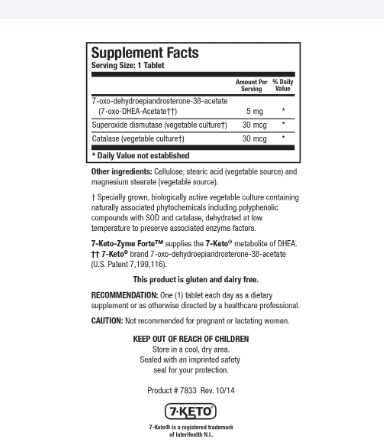 7-Keto-Zyme (DHEA 5mg)