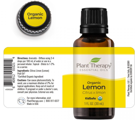 Organic Lemon Essential Oil