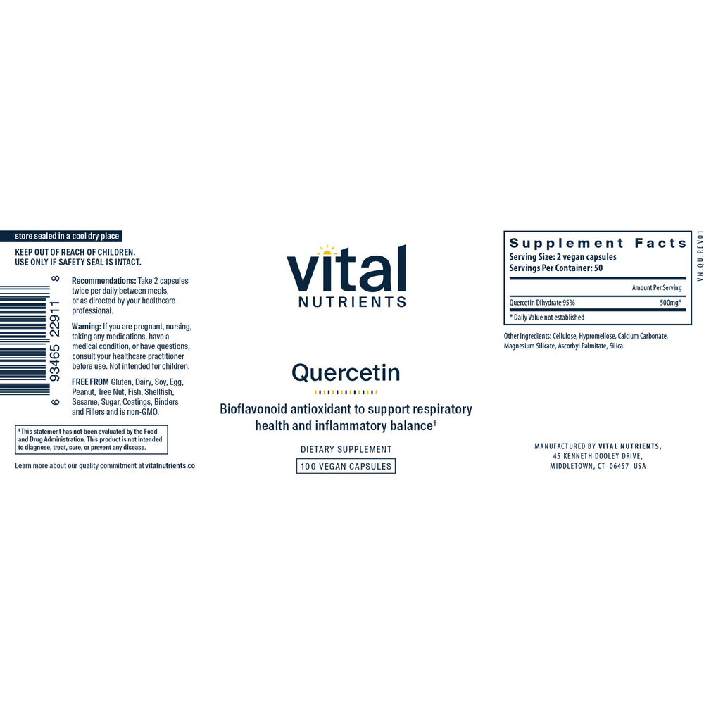 Quercetin 250 mg Vital Nutrients