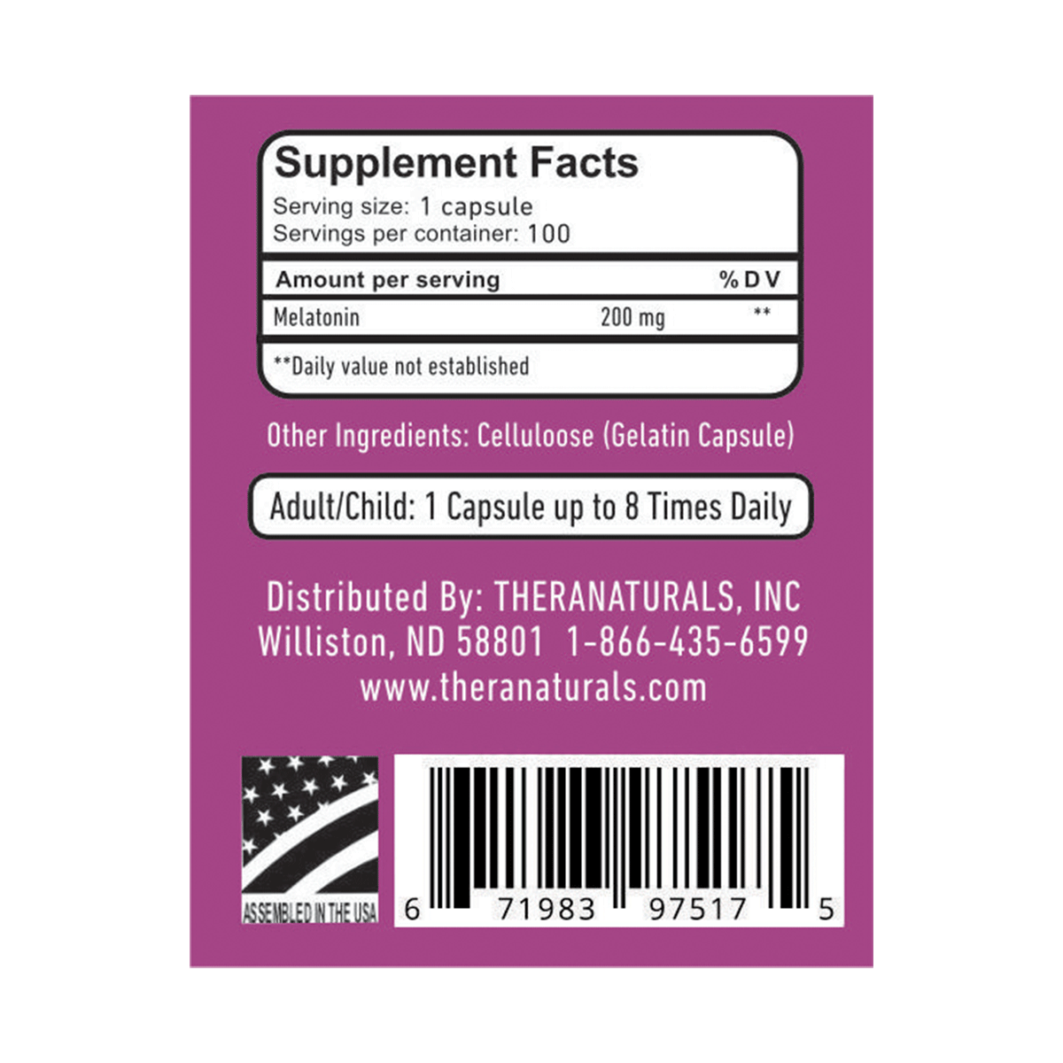 High Dose Melatonin 200mg