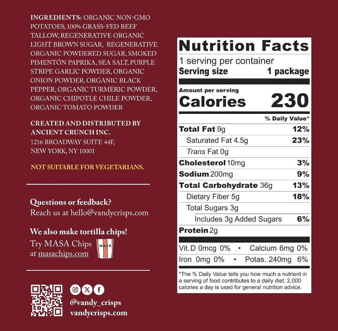 Vandy Crisps 1.5 oz