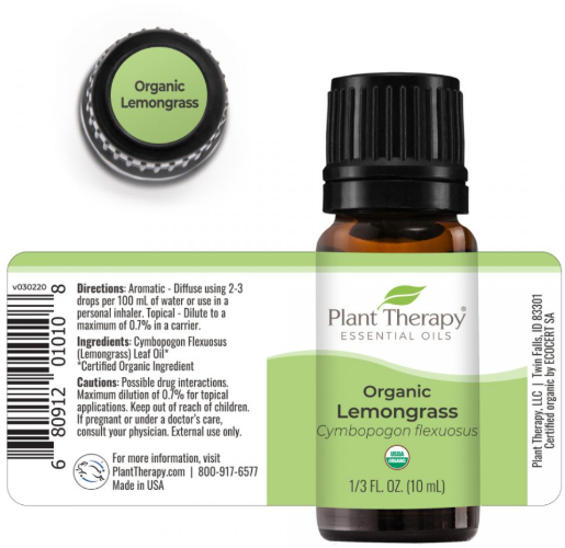 Organic Lemongrass Essential Oil