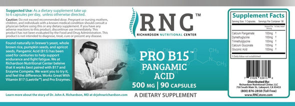 Pro B15 Pangamic Acid